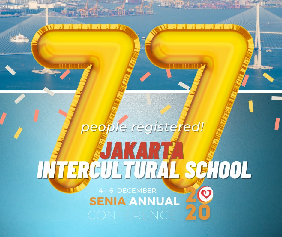 Shout out to Jakarta Intercultural School #jisedu for registering 77 people for #SENIA2020! It's wonderful to see schools who are committed to best practices for all students in their care. Thank you, JIS!