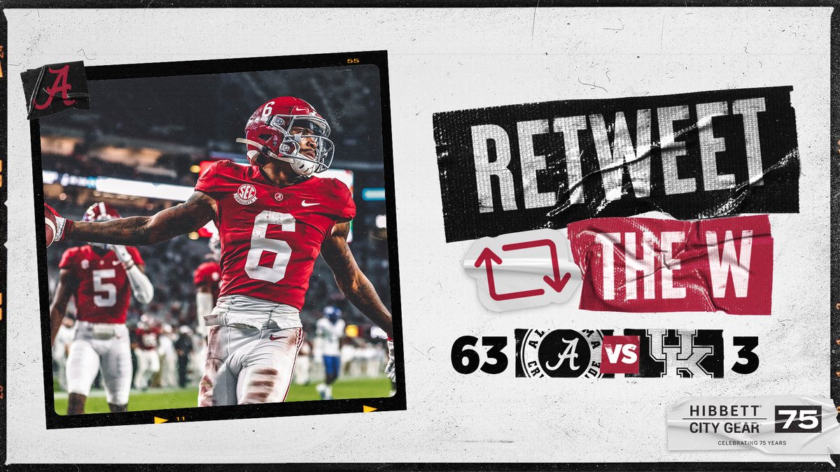 Roll Tide! <a href="/AlabamaFTBL/">Alabama Football</a> overpowers the Wildcats.