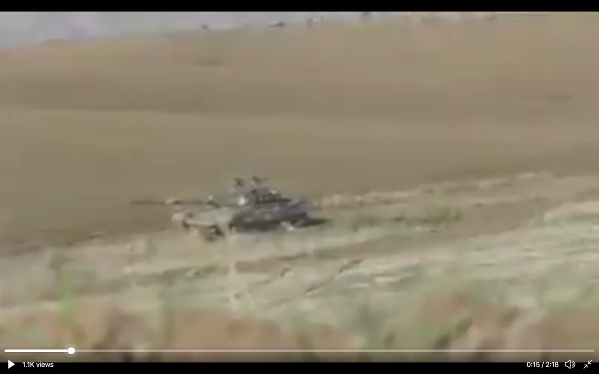 13 As described - seems at least 2 Azeri vehicles were set on fire in this battle, whilst an NKR T-72 shown earlier in the 2nd video in this chain is also burning at 2:32 in this last video. Any translation/summary whats said in the videos is appreciated. https://twitter.com/RALee85/status/1330212453867778048