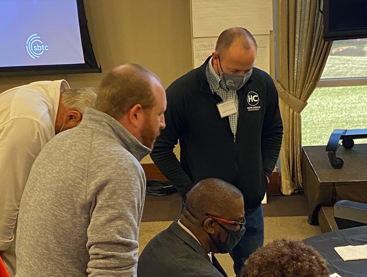 SBTCplant's tweet photo. Grateful to end our latest assessment retreat with prayer for these planter couples. Thankful for 2700 @_SBTC churches supporting #churchplanting thru the @SBCCP to reach dark places with the #Gospel across the state of Texas! https://t.co/lmMOE6CVKH