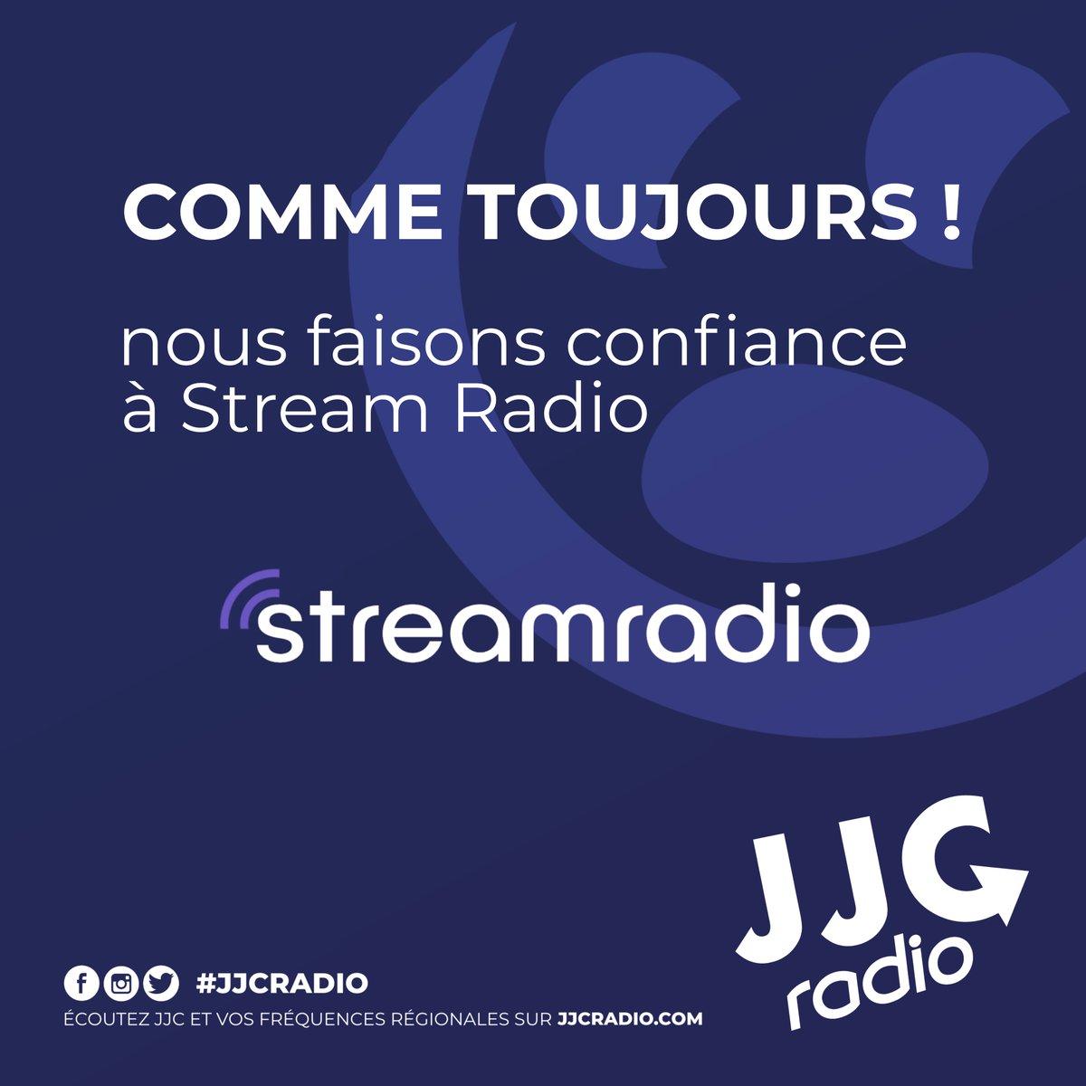 SankaLMBT's tweet photo. Comme toujours chez @JJCRADIO on fait confiance à notre prestataire et partenaire #StreamRadio 🎧💜 #JJCRADIO #JJC #RADIO #SR #ORLÉANS #MONTPELLIER #LUNEL #CHÂTEAUROUX https://t.co/NBQGfbn5Xp