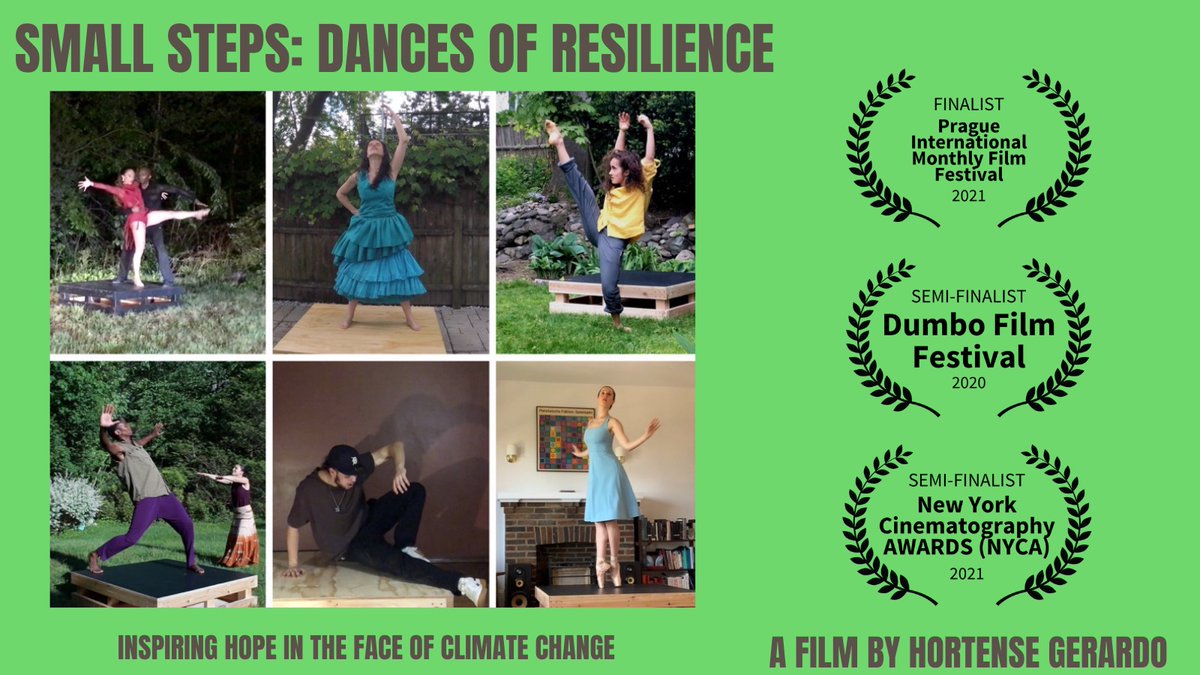 hfgerardo's tweet photo. Stoked to announce Small Steps: Dances of Resilience is a Semi-Finalist in the New York Cinematography Awards. Particularly cool because much of the footage was taken on smart phones by the dancers in this film under social distancing measures. @L4PLady @MAPCMetroBoston https://t.co/kTVhOe5KCk