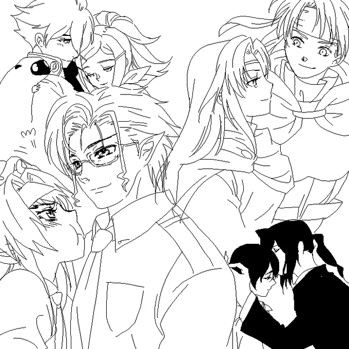 @siiichan333chai 随分前に描いた「推しカプ」の落書きにフリック描いてあったので押し付けますw 