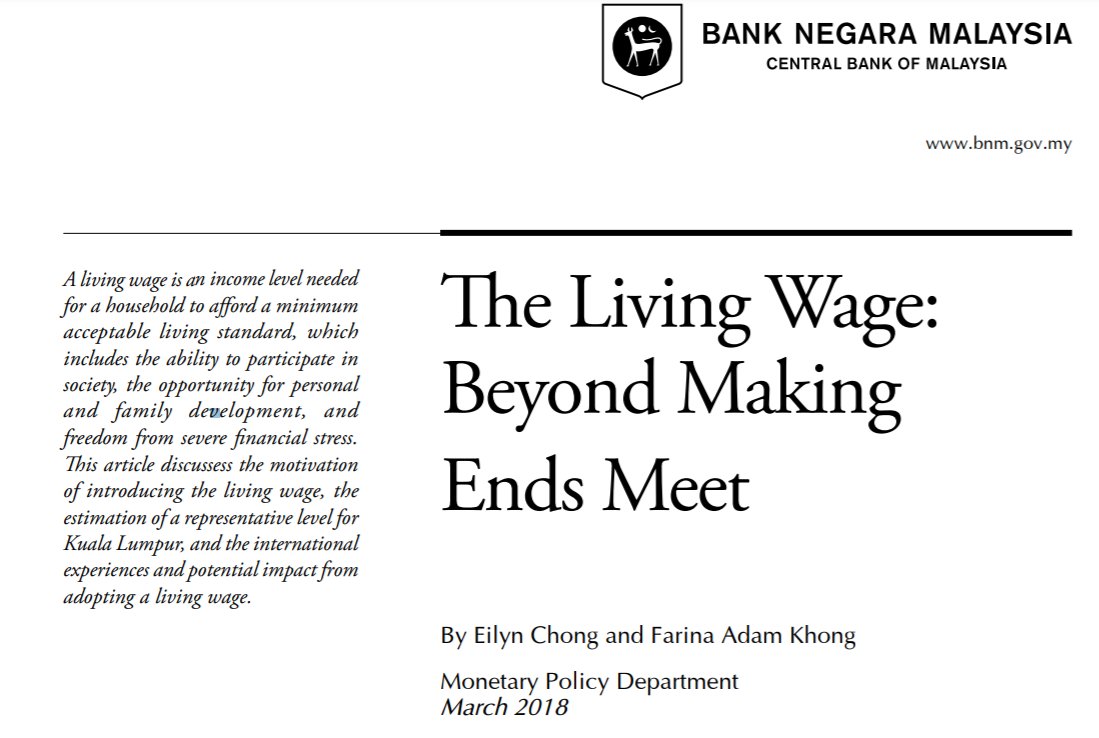 2c) We can look to do the same here. What's a "living wage"? See this 2018 Bank Negara paper. They pegged it at around RM2.7k/month for a single adult, RM4.5k/month for a couple w/o child and RM6.5k for a couple with 2 kids (all in Kuala Lumpur). https://www.bnm.gov.my/index.php?ch=en_publication&pg=en_work_papers&ac=62&bb=file