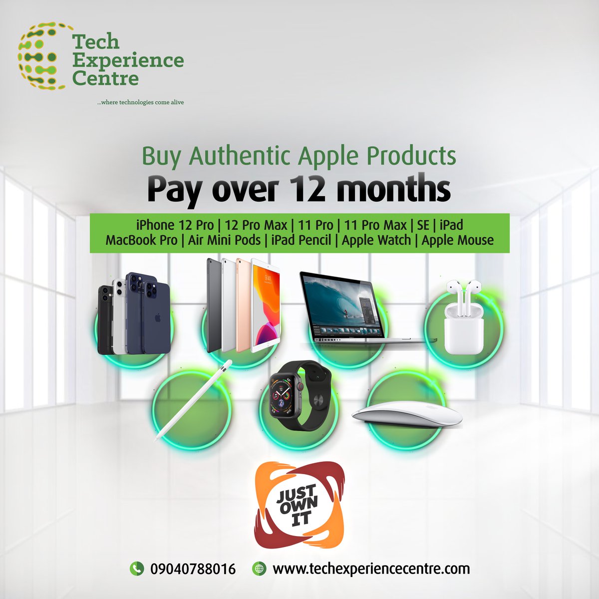 TechExpCentre's tweet image. Why wait to own that iPhone or Macbook? Buy Authentic Apple products &amp;amp; pay over 12 months. Call 09040788016 or 09040788006 for enquiries.
