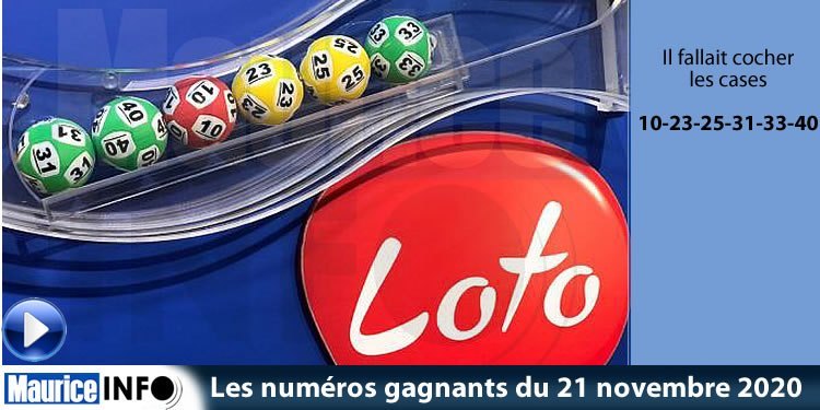 Les numéros gagnants du tirage du loto du 21 novembre 2020 sont : 10-23-25-31-33-40 https://t.co/Fi7ILlt9xi https://t.co/5sGpfJy2LO
