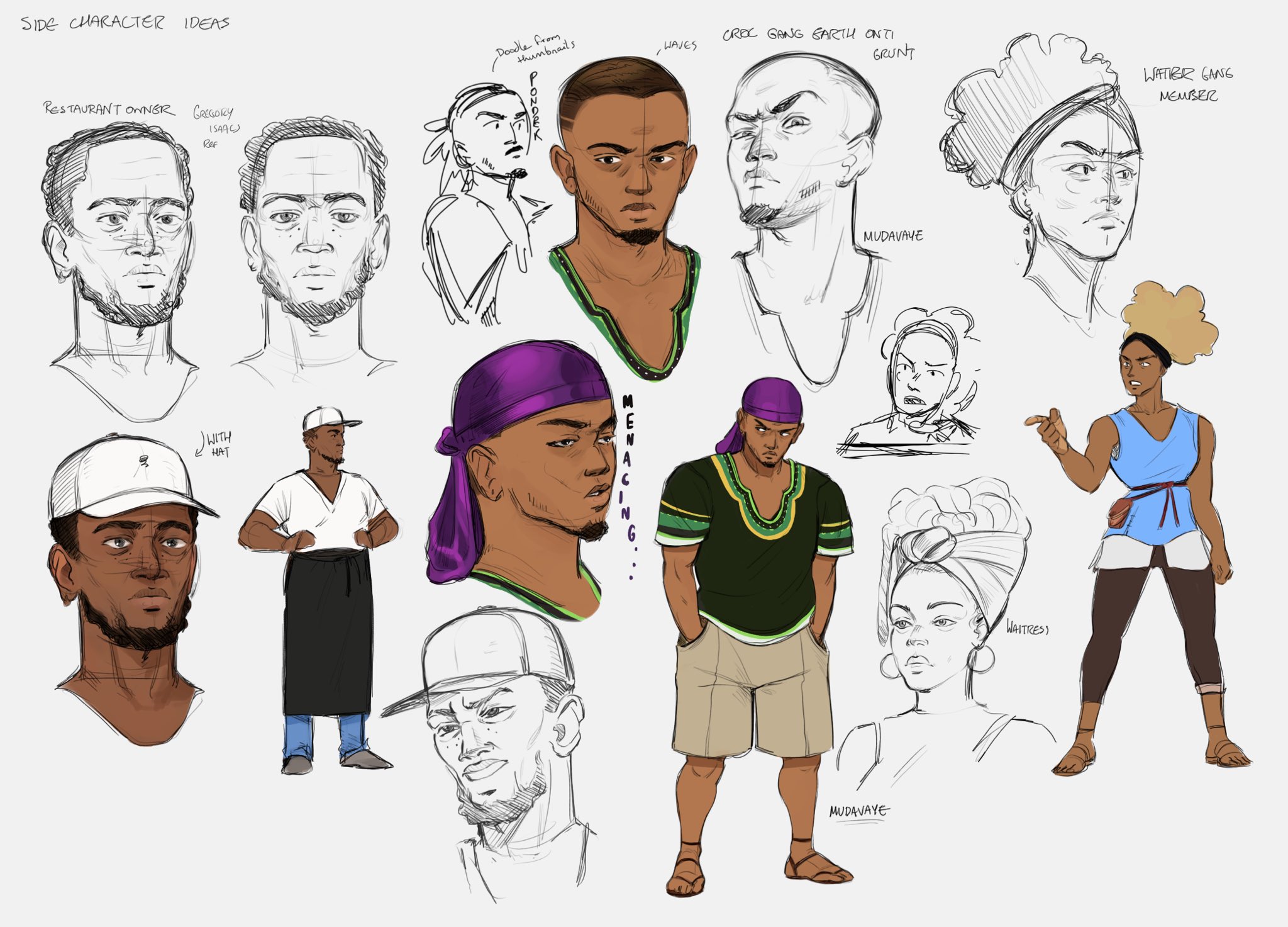 â€œSome ideas for minor characters in my story Dude with the durag has Earth ...