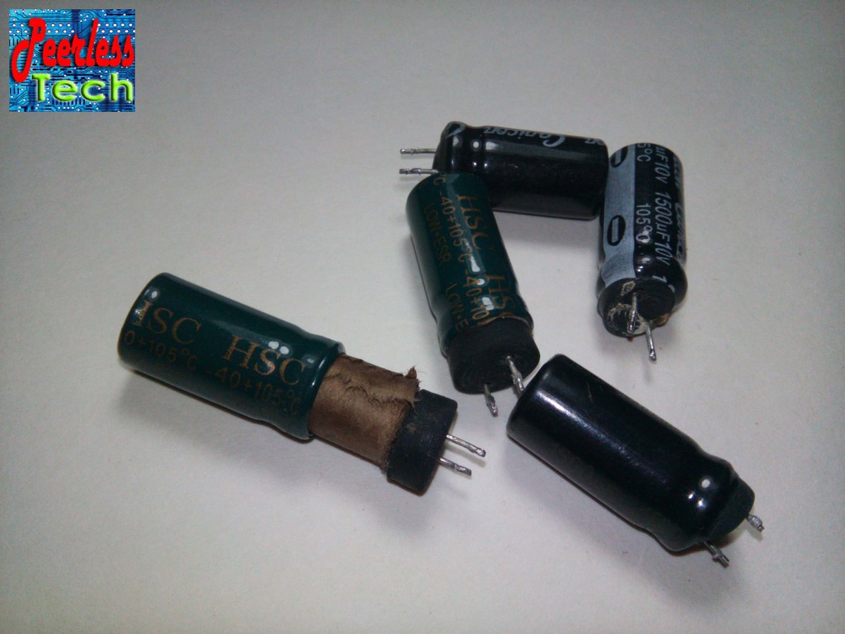 PeerlessTech's tweet image. #PeerlessTechPH Bulged Electrolytic Capacitor