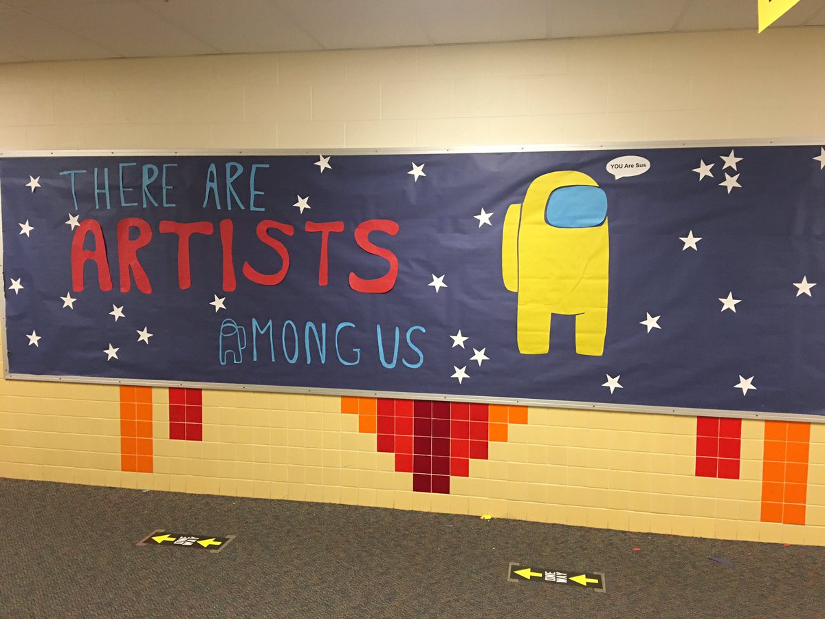 creativityvault's tweet photo. The awesome bulletin board my student teacher made! Her mad scissor lettering skills impress me greatly! #ksarted #oatk12 #K12ArtChat https://t.co/jYw7F31oJ9