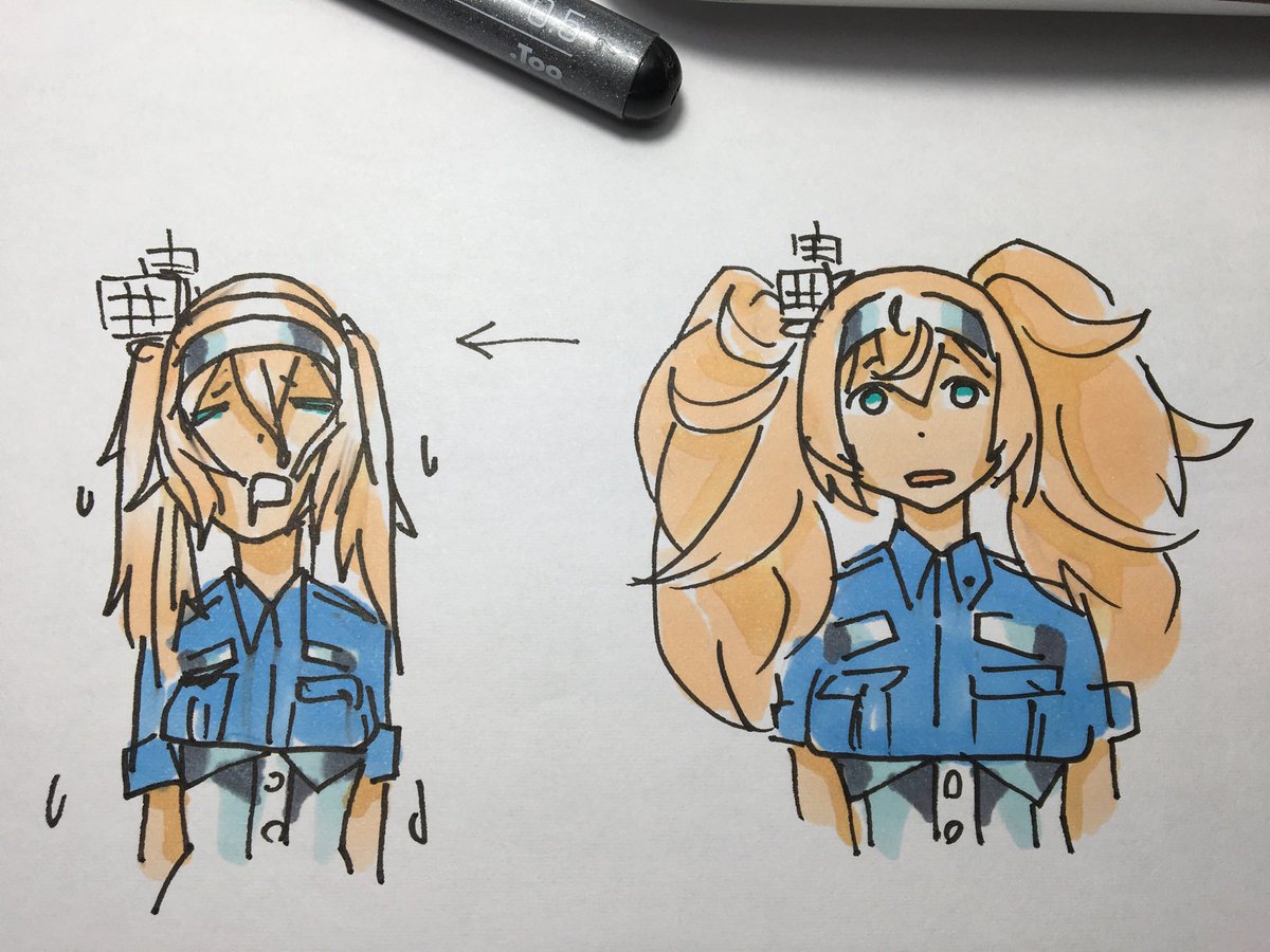龍驤(艦これ) 「ツインテ 」|ひじからのイラスト