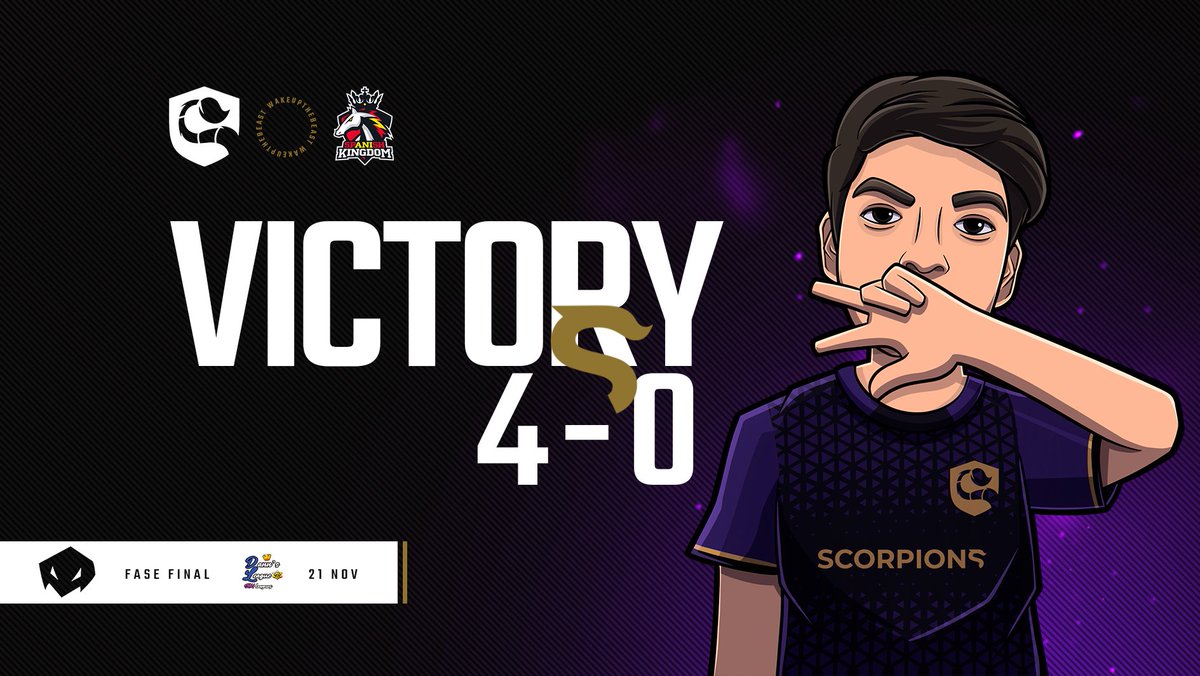 Fase Regular 🦂

Victoria 4×0 ante nuestros amigos de <a href="/SKD_Club/">Spanish Kingdom Club</a> por la última jornada de la @DannLeague_SLH. ✌🏻

🏅 <a href="/AdriVO123/">a</a>

#WakeUpTheBeast