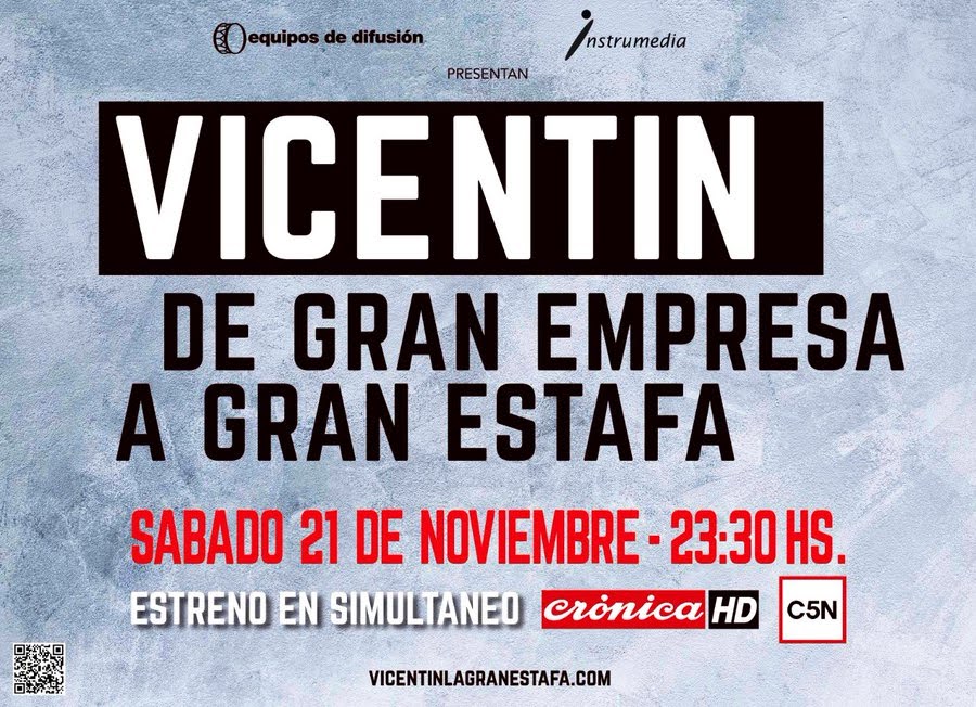 Jecomay's tweet photo. Hoy 23,30 por C5N y Crónica.
No sé lo pierdan gorilas.
#VicentinLaGranEstafa https://t.co/EgjnFUHOIW