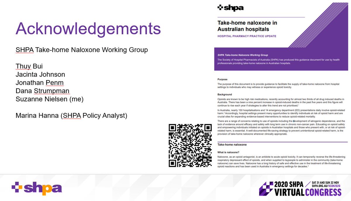 2/ Firstly - there is now an  @the_shpa Practice Update to support  #naloxone supply in hospitals - check it out!