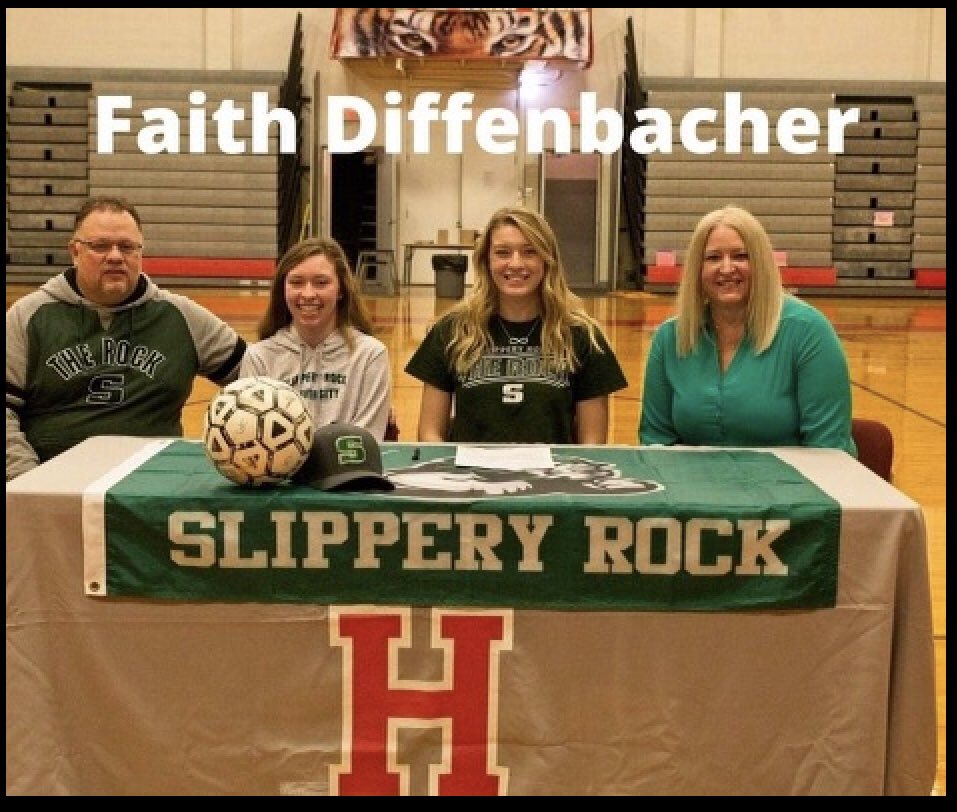 AS3soccer's tweet image. Kudos to Faith Diffenbacher on her NLI signing with D2 Slippery Rock! Faith is an energetic defender with the mindset to attack. She’ll cause grief for the opposition and catch them off guard with tenacity and power. The sky’s the limit for Faith, She’ll rock at The Rock! #CFC