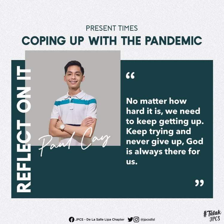 jpcsdlsl's tweet photo. Reflect On IT: Coping up with the Pandemic Series 2 of 2
#ReflectOnIT
#TatakJPCS
Layout by Joseph Renzo Baldovino https://t.co/7wMNVuFjv8