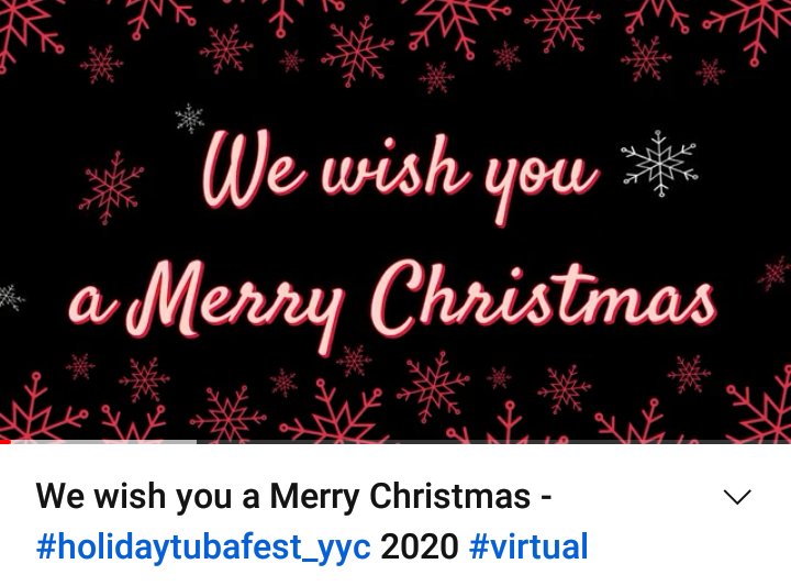 gingricn's tweet photo. 1 week until submissions due for #holidaytubafest_yyc #2020 #virtual_edition !!! Recordings due by Nov 28 to be part of online event on Dec 12!!! #tuba #tubachristmas #euphonium #lowbrass @ShowbandCS @CADME_YYC @CalgaryNow @CalgaryPhil @tommccaslin π΅π
β https://t.co/LpIXOEnAbV
