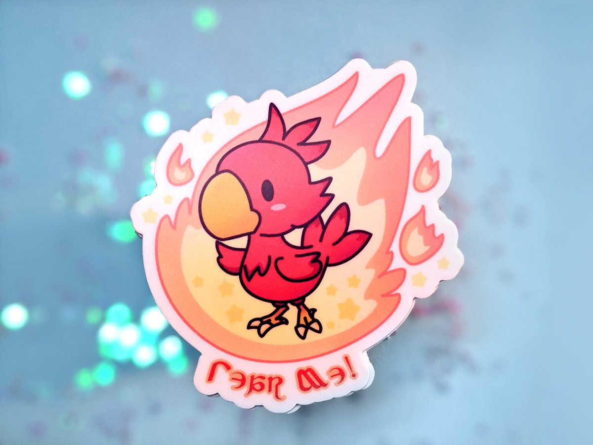 Redbeanfiend's tweet image. The most deadly creature in Final Fantasy...is actually cute?? Red Comet, the Chocobo just landed in my Etsy shop! Hurry before it casts meteor! etsy.com/shop/redbeanfi…! 
.
.
#chocobo #ffxiv #FFXIVART #FinalFantasy #redcomet #finalfantasyxiv #videogamefanart #finalfantasymeme