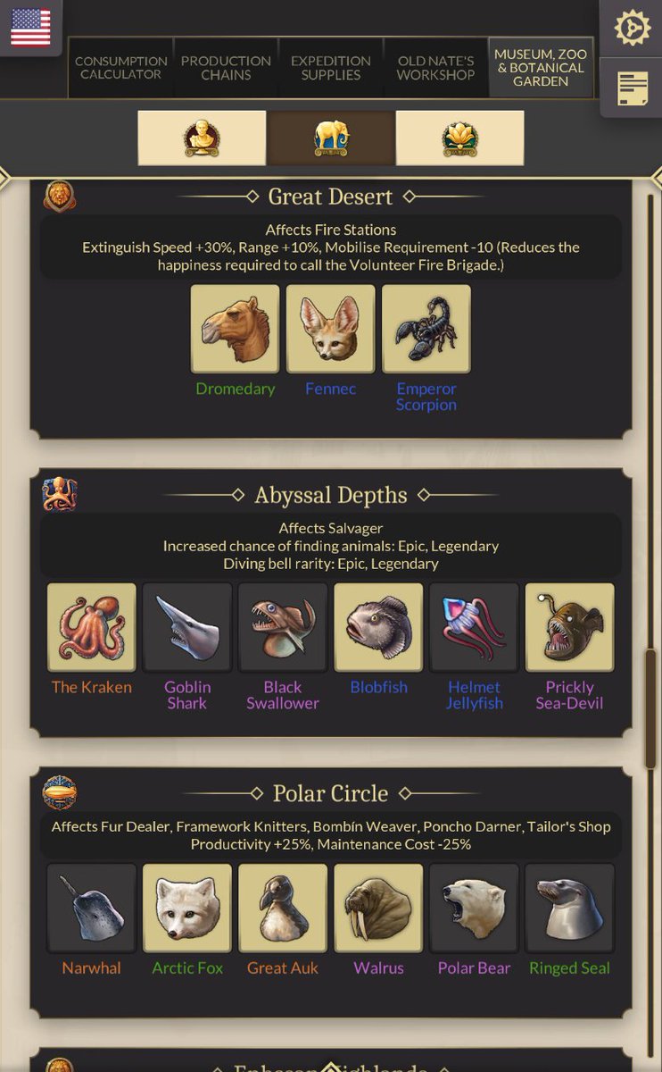 BlueSpiritBox's tweet photo. Tired of memorizing or writing down missing collectables for your Museum, Zoo or Botanical Garden? Anno 1800 Companion Tool (Fan App) has a new feature to keep track of your collection! Check out the latest version! #Anno1800 
https://t.co/eqhlcT4Jd9 https://t.co/UUD8kR9hoR