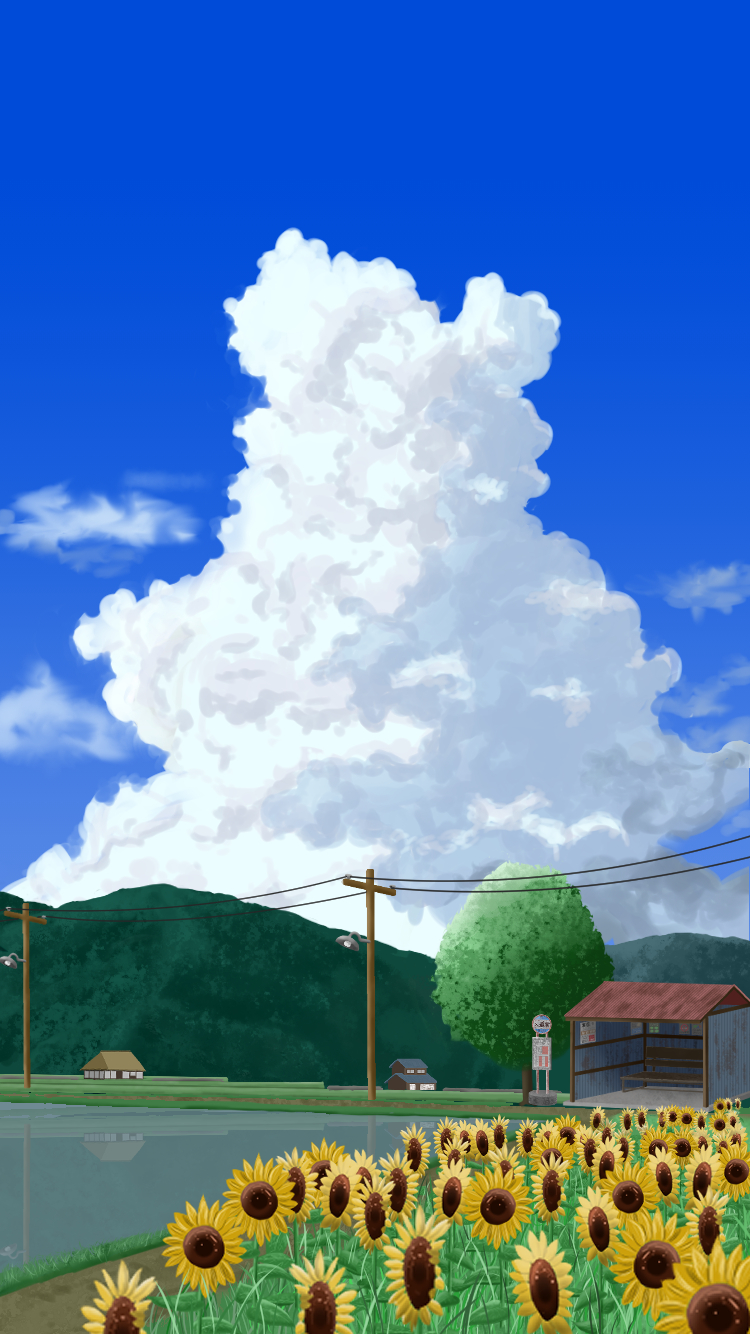 みこし Unreal Engine勉強中 入道雲がモクモクと湧き立っている夏の田舎の風景を描きました 夏 入道雲 ひまわり T Co Pfbhxugfdi Twitter