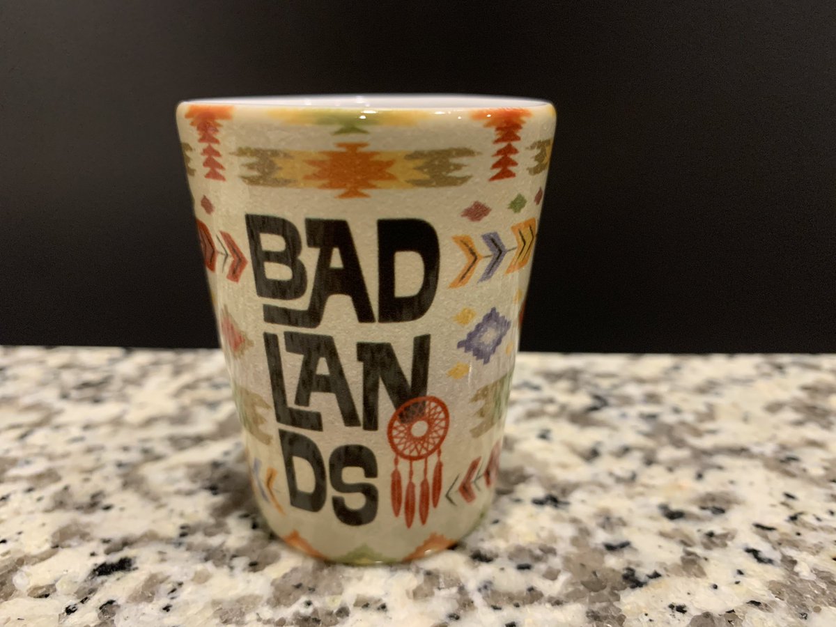 Day 21: In lieu of travel I’d like to do a tour of past trips via shot glasses. This is from our family trip to the Badlands which are amazing. Praying for South Dakota this weekend.