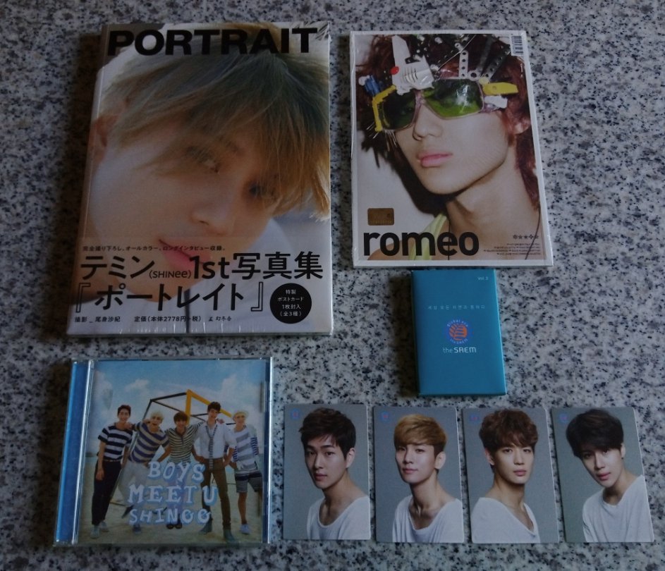 kewlshine's tweet photo. PLEASE HELP RT

WTS/LFB: 🇵🇭 ONLY
(ON HAND &amp; READY TO SHIP)

Romeo's Taemin version (sealed)- 500
Taemin's Portrait photobook (sealed)- 1,300
Boy Meets U (regular)- 250
The Saem official photocards- 120 each or take all for 400

DM FOR INQUIRIES

#샤이니 #SHINee https://t.co/A1IYoGabb2