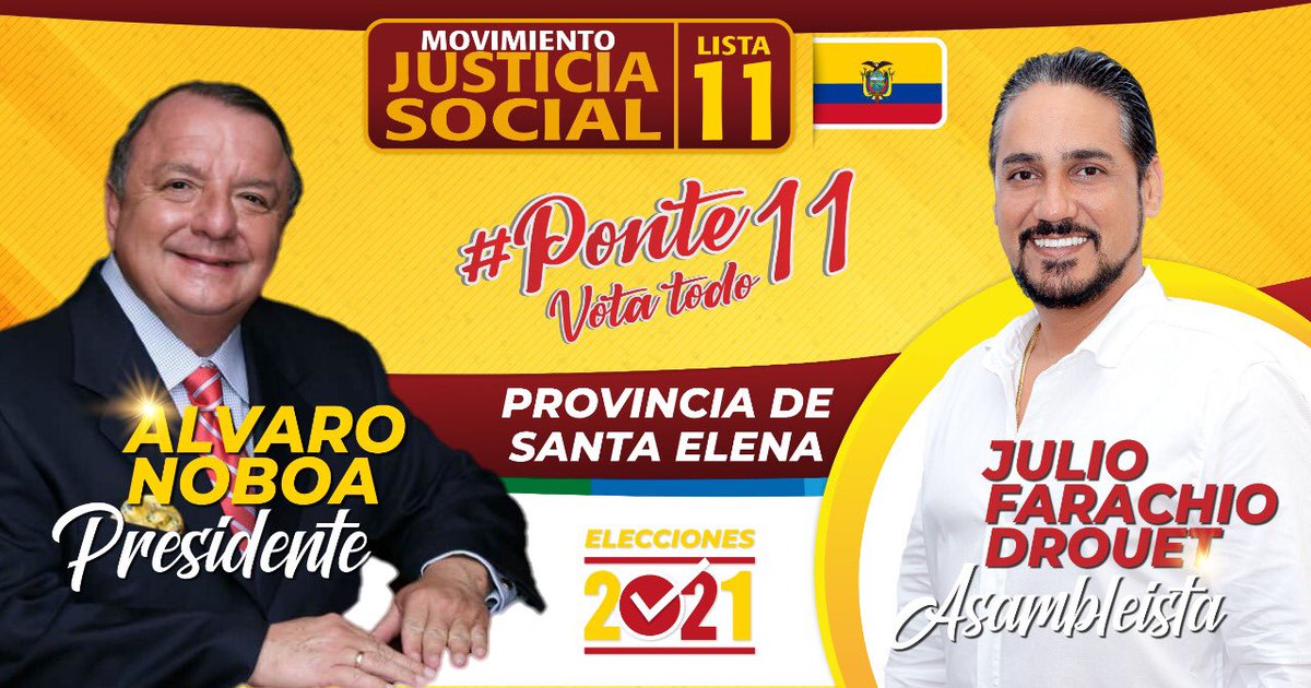 jcfarachio's tweet photo. #ponte11 #alvaronoboapresidente #juliofarachioDrouetasambleista el cambio empieza ahora ...... https://t.co/K1KNQYBBKH
