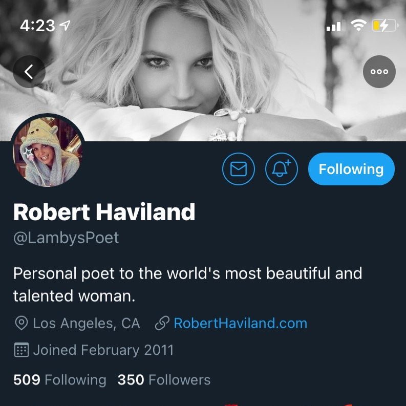 Robert Haviland, the poet who fought to  #FreeBritney before anyone knew and until his very last breath - a thread