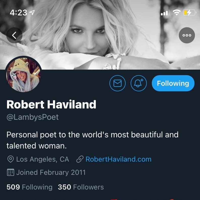Robert Haviland, the poet who fought to   #FreeBritney before anyone knew and until his very last breath - a thread