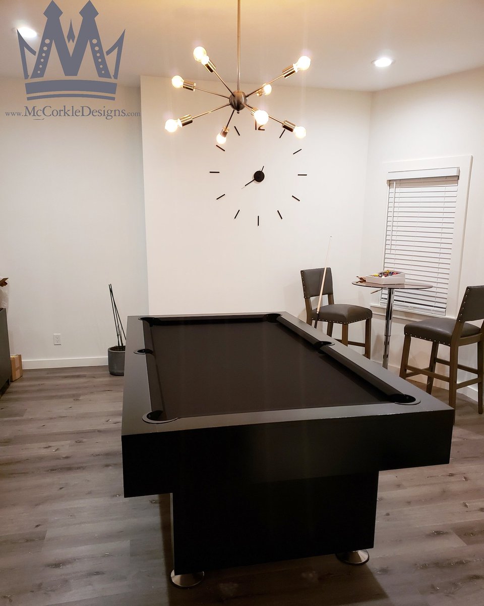McCorkleDesigns's tweet photo. #8ft #Victoria #style #pooltable #billiards🎱 #game #custom #company #All #black #felt &amp; #finish #design #furniture #homedecor #modern #contemporary #steampunk #wood #company #penthouse #suite #studiolife #events #production #customfurniture  #california https://t.co/AjdIX8h5PB