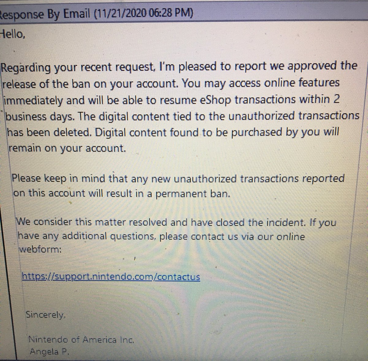 imForester's tweet photo. don't report unauthorized purchases with paypal from nintendo even if your kid accedently buys something, it could cost you your Nintendo account!!! https://t.co/WQMe9xXKMc