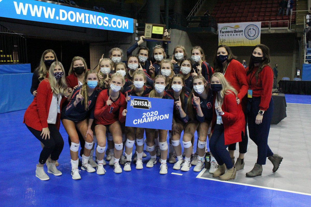 NDHSAA's tweet photo. 2020 NDHSAA Class A Volleyball State Tournament Champions: Bismarck Century Patriots https://t.co/5zuegJOHeW #NDHSAA #NDpreps @ndvolleyballtrn https://t.co/EFwOuG6nt0