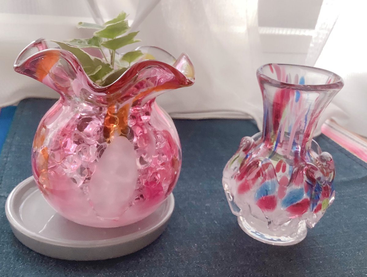 くぅちゃんのママ きれいですごく悩んで買っちゃいました 一輪挿しと 観葉植物セット 花器と観葉植物を別々に選べます 私はヘデラ にしました 我が家 おちょこも津軽びいどろだし 花瓶もカガミクリスタルだったり 私の好みがちょっとだけ随所に投入 くぅちゃんのママ きれいですごく悩んで買っちゃいました 一輪挿しと 観葉植物セット 花器と観葉植物を別々に選べます 私はヘデラ にしました 我が家 おちょこも津軽びいどろだし 花瓶もカガミクリスタルだったり 私の好みがちょっとだけ随所に投入