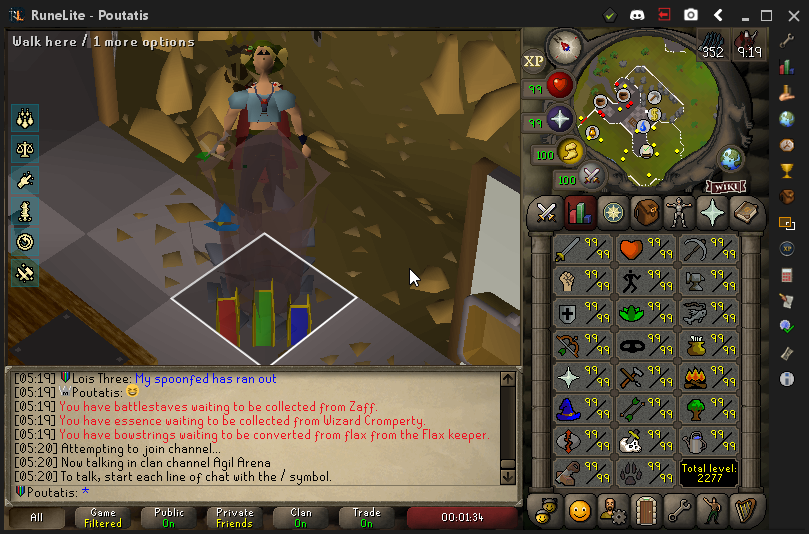 Poutatis's tweet photo. Maxed on leagues still having lots of fun, should max main game iron after leagues mebe c: https://t.co/y8hlCObmgg