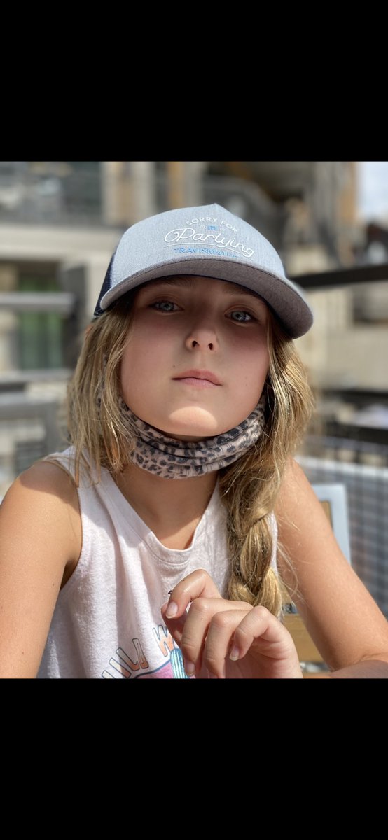 KellyRoseDunn2's tweet photo. @TRAVISMATHEW daughter keeps stealing my husband’s hats. Need a model? https://t.co/cVtbRRaU71