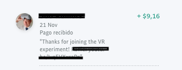 DiegoUSDZ's tweet image. Today.. 2 weeks just after I got my very first VR Headset I can finally say.. This is a proof you can make money out of VR!
#ARDeveloper #VRDeveloper #Unity3D #OculusQuest