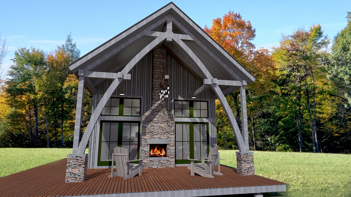reillydesign's tweet image. Autumn cabin. Cool hangout in 400 Square feet. #livesmall #cabin