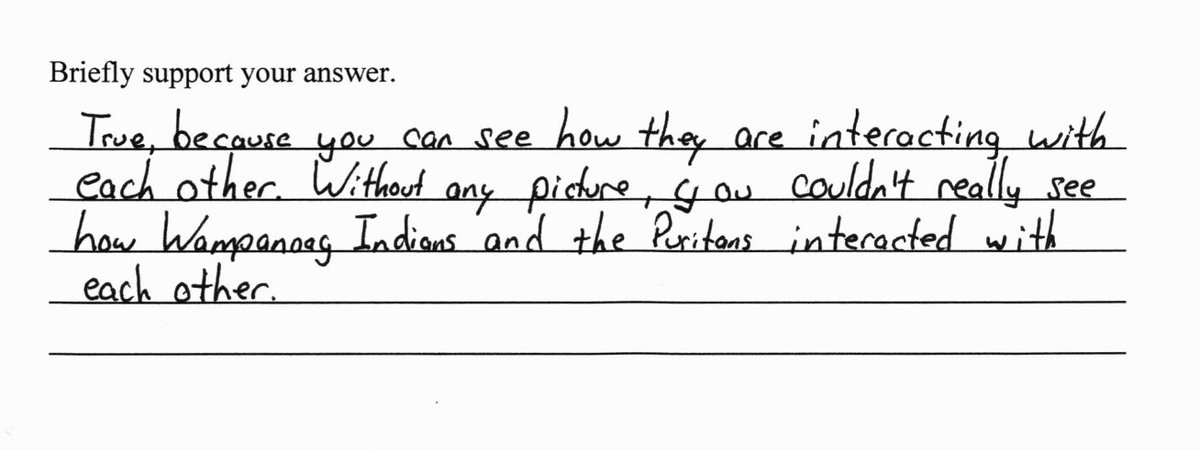 The most common answer (from middle school all the way to, yes... college) is the “picture’s worth a 1000 words” response, an answer that overlooks the gap between event and its representation.  9/15