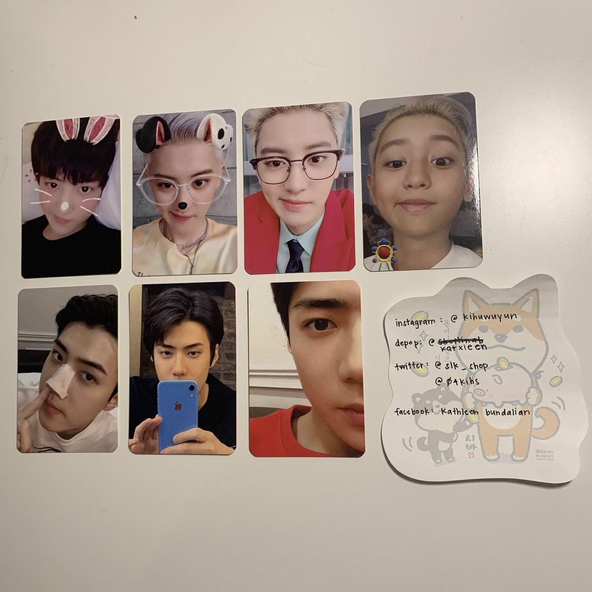 slk_shop's tweet photo. 🦋 WTS/WTT EXO-SC PCS 🦋

- have: in the photo
- want: any wl (kihyun priority)
___________________
or $6 for each!
📍 US Only
💌 dm if interested! 

• please share 🤍
___________________
#exosale #exotrade #exowtt #exowts #exosc #kpoptrade #kpopsale #kpopsell https://t.co/8kzsXgl8Yg
