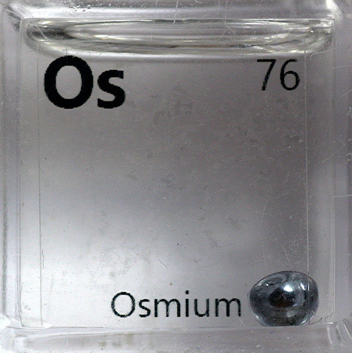 Osmium  #elementphotos. Osmium metal has a distinctive grey-blue sheen, and is the densest stable element. Pen nib is an alloy of osmium and iridium known as 'osmiridium'.
