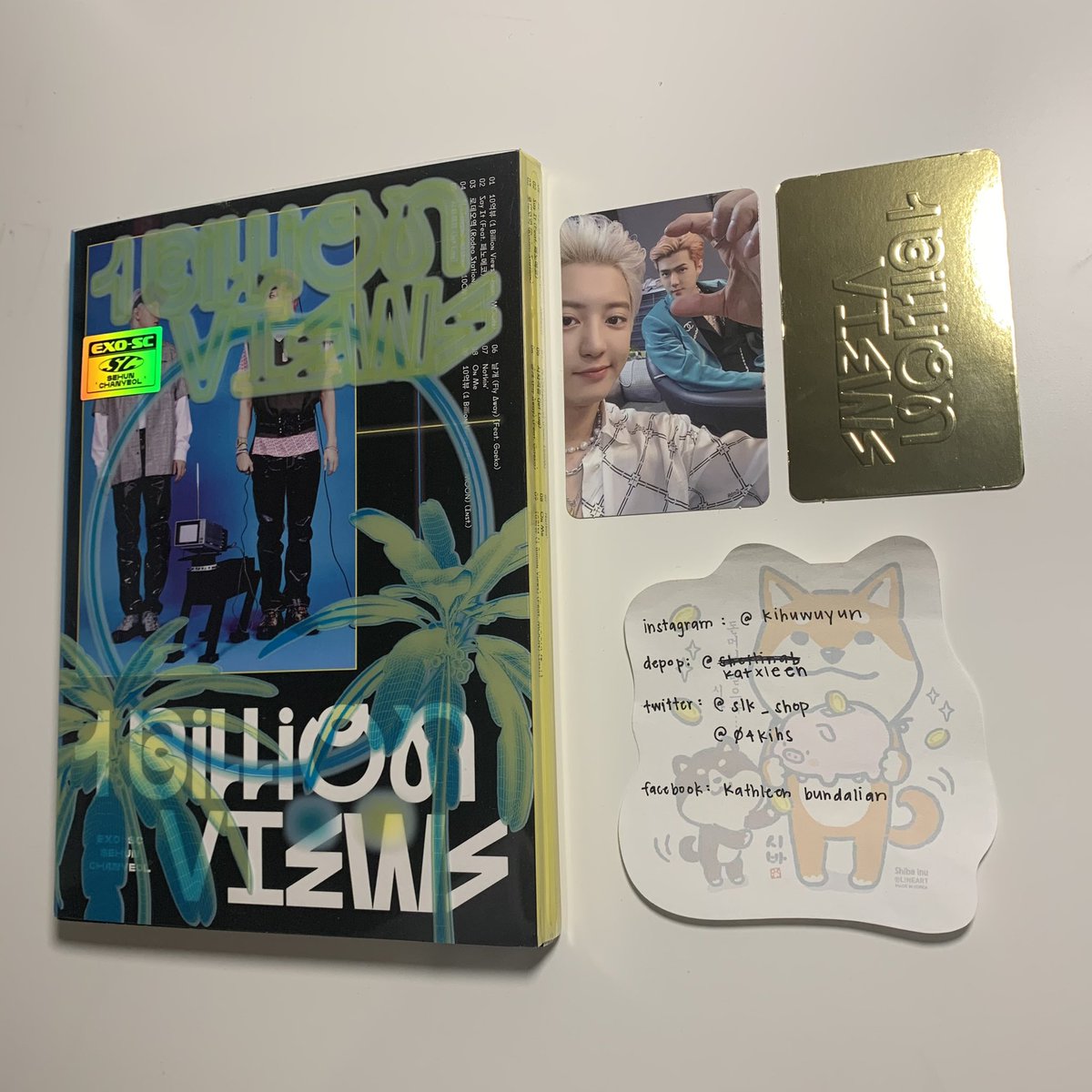 slk_shop's tweet photo. 🦋 WTS EXO-SC 1 BILLION VIEWS GROUP ALBUM 🦋

- everything pictured will be included
- only selling as a SET
- $13 (including tracked shipping) 
___________________

📍 US Only
💌 dm if interested! 

• please share 🤍
___________________
#exosale #exosc #kpopsale #kpopsell https://t.co/rXRL5SKWGk