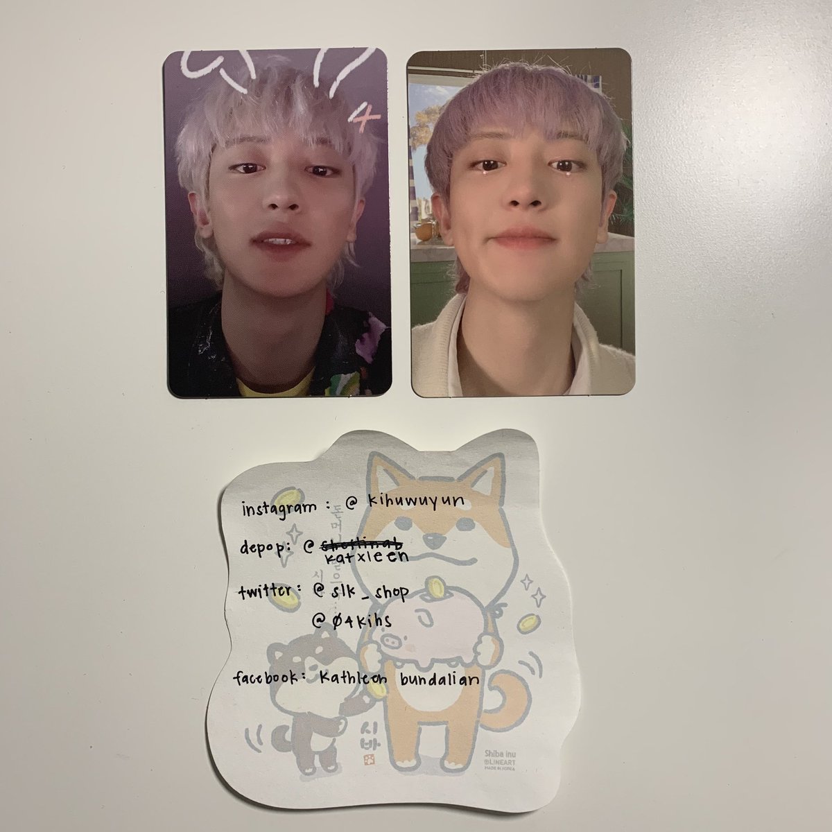slk_shop's tweet photo. 🦋 WTS/WTT EXO-SC CHANYEOL PCS 🦋

- have: in the photo
- want: anything any wl (kihyun priority)
_________________
or $6 for each!
📍 US Only
💌 dm if interested! 

• please share 🤍
_________________
#exosale #exotrade #exowtt #exowts #exosc #exochanyeol #kpoptrade #kpopsale https://t.co/rp7zFkBXK3