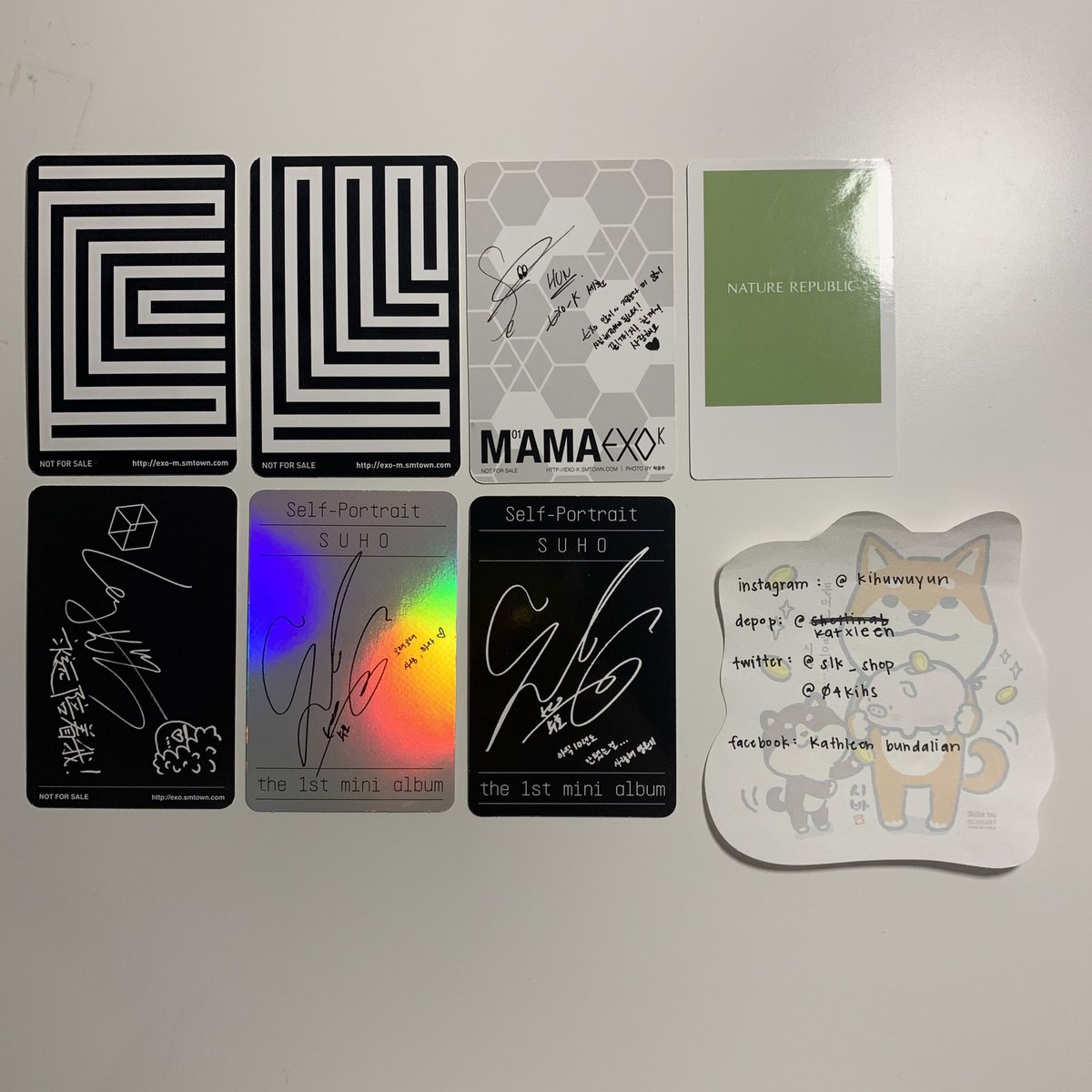slk_shop's tweet photo. 🦋 WTS/WTT VARIOUS EXO PCS 🦋

- have: in the photo
- want: anything any wl (kihyun priority)
___________________
or $6 for each!
📍 US Only
💌 dm if interested! 

• please share 🤍
___________________
#exosale #exotrade #exowtt #exowts #exo #kpoptrade #kpopsale #kpopsell https://t.co/DzfXJxEm5E