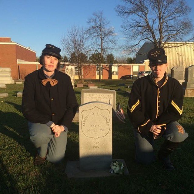 Reenactress's tweet photo. It’s Transgender Awareness Week. Are you aware that a trans / non-conforming person named Albert D.J. Cashier served a full 3-year enlistment in the U.S. Civil War? What other trans people do you know who have been ignored from history? #TransDayOfRemembrance #TransAwarenessWeek https://t.co/WAPJrVNz1c