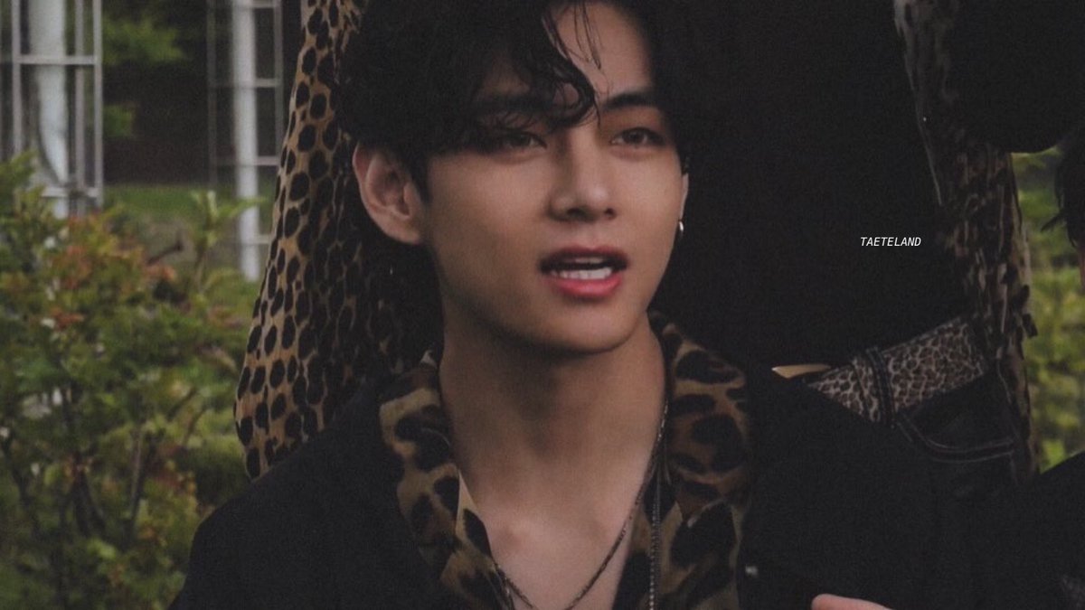 taeteland's tweet photo. i cant stop thinking about taehyung in this photoshoot wearing animal print https://t.co/JnKkWcQkQD