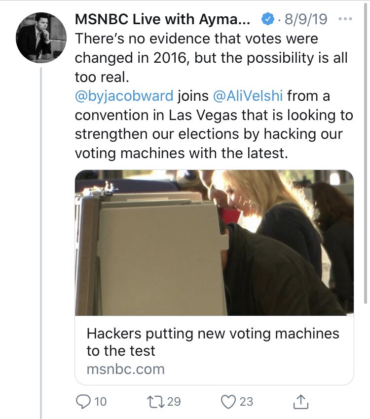 Exhibit A, B, C and D that until recently it was not LOL CRAZY and “undermining our democracy” to talk about election hacking.H/T  @JackPosobiec and paging the sophisticated conservatives who are joining in with Dems to LOL at Trump for now claiming the same.