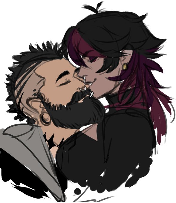 these guys dont have refs (yet) but they're important to Priska! 
Jay, bff human friend, likely something like an astronomer for work, but explains at home like science side of t*mblr.
And Barlow, their son, who find them both embarrassing and goes back to his spooky podcasts.? 