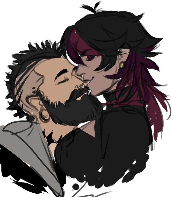 these guys dont have refs (yet) but they're important to Priska! 
Jay, bff human friend, likely something like an astronomer for work, but explains at home like science side of t*mblr.
And Barlow, their son, who find them both embarrassing and goes back to his spooky podcasts.? 