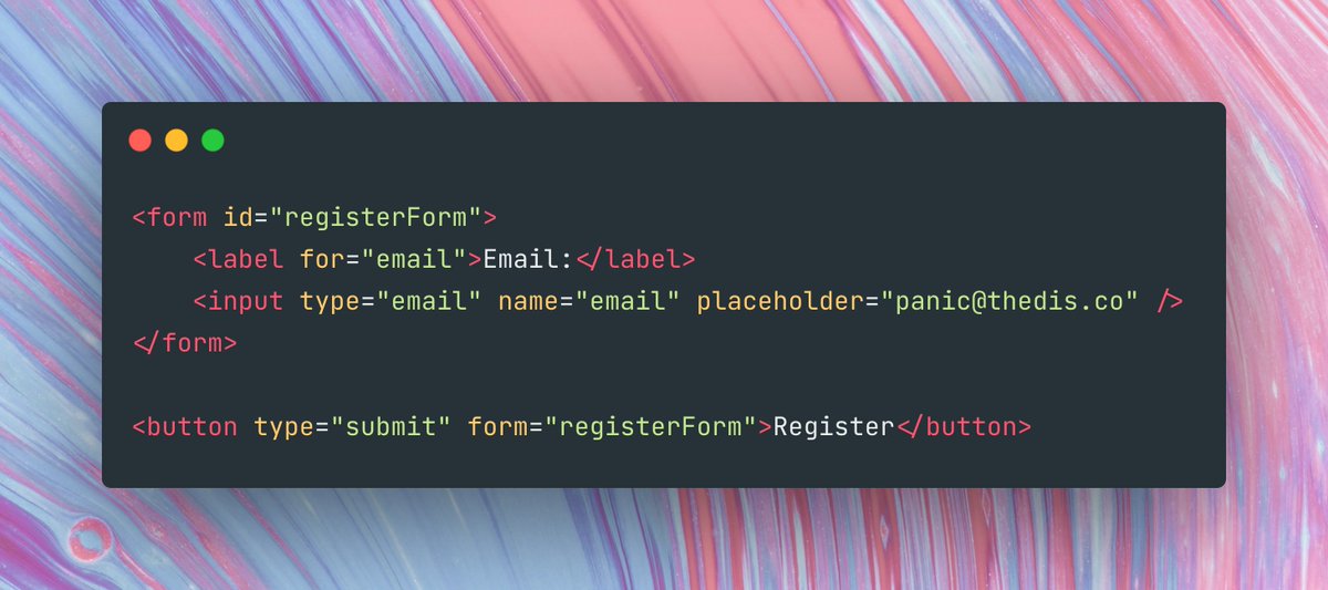 m1guelpf's tweet image. 🔥 You can submit forms from a button outside of the form tag by using the form attribute