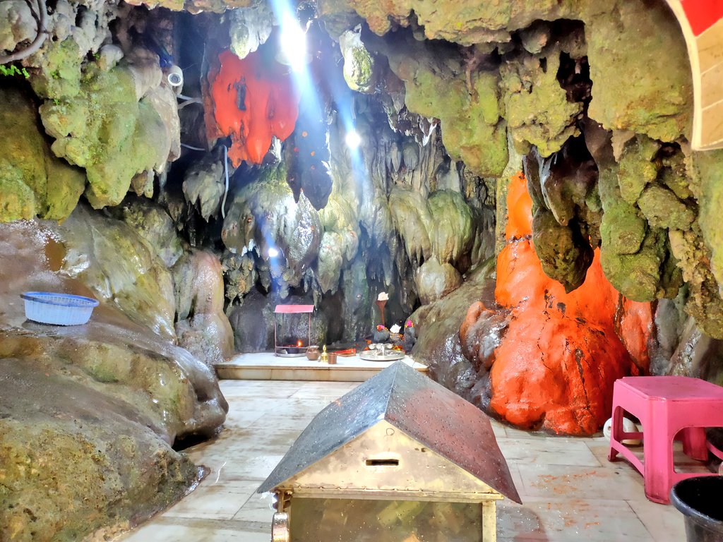 Nau Devi/ Nau Durga Mandir,9kms from Katra and 3-4 kms from Aghar Jitto.Ambience of the Mandir is just ineffableThere are two holy caves, the first one is Lord Shiva's cave where one can Darshan of Shivlinga.