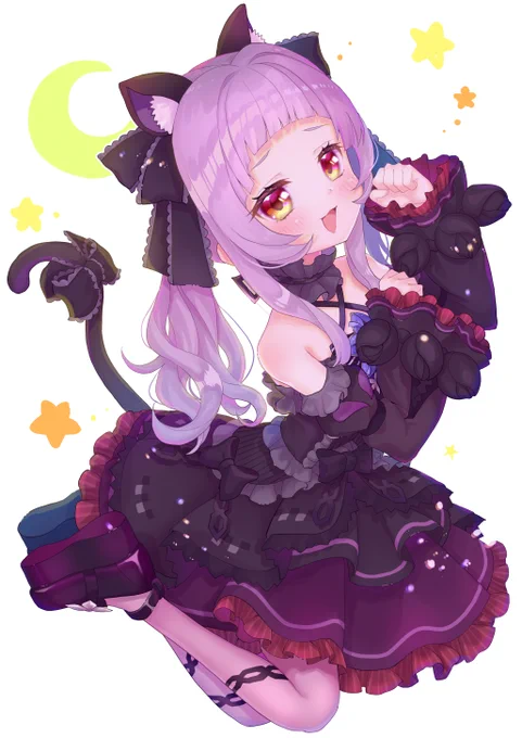 #シオンの書物
#紫咲シオン新衣装

しおんちゃんの新衣装!!???
ゴスロリ黒猫かわいいので
猫手ポーズをしてもらいました!?

背景有りver
逆光ver
背景エフェクト無しver 